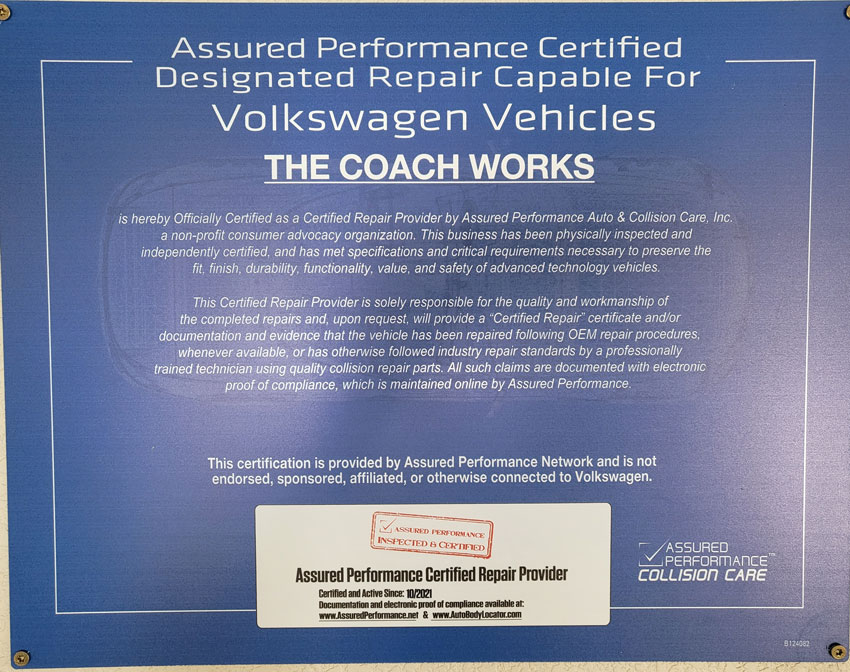 Volkswagen Repair Capable Certified